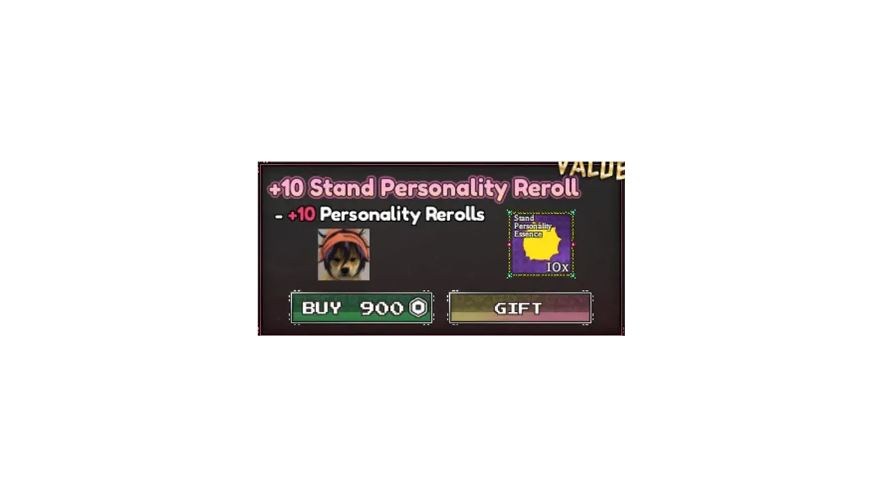 +10 Rerolls de Personalidade de Stand