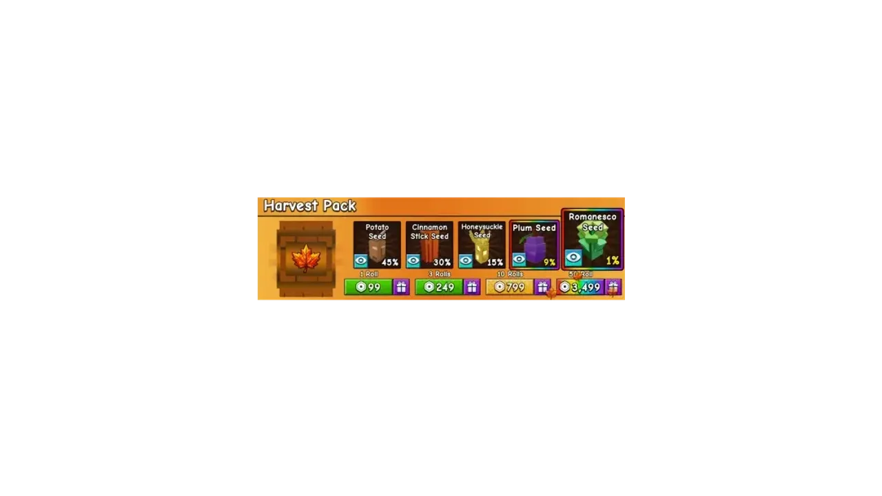 3 Harvest Packs