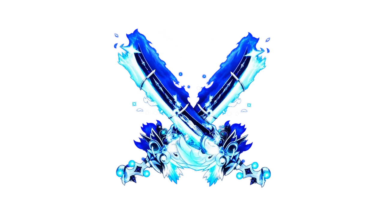Dual Aetherial Azure Katana