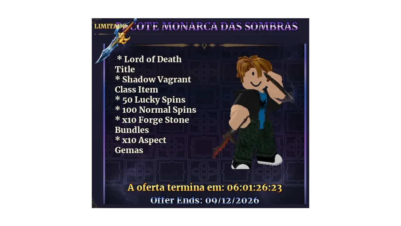 Pacote Monarca das Sombras