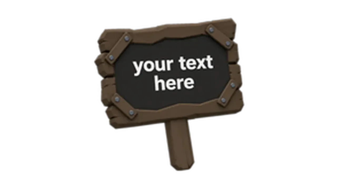 Placa de Texto Personalizável